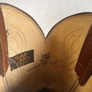 Tony Lama Cowboy Boots Men’s 8 D style 9319 Texas brown boots Tony Lama Cowboy Boots Men main image 4